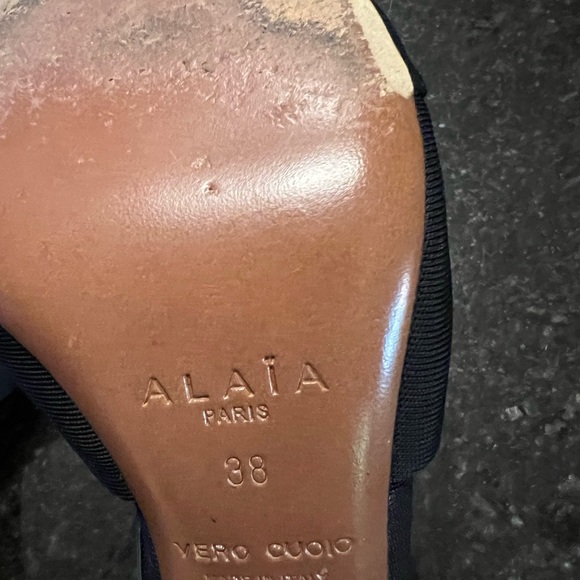 Alaia 4” open toe heels - Picture 7 of 11